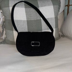Black corduroy purse